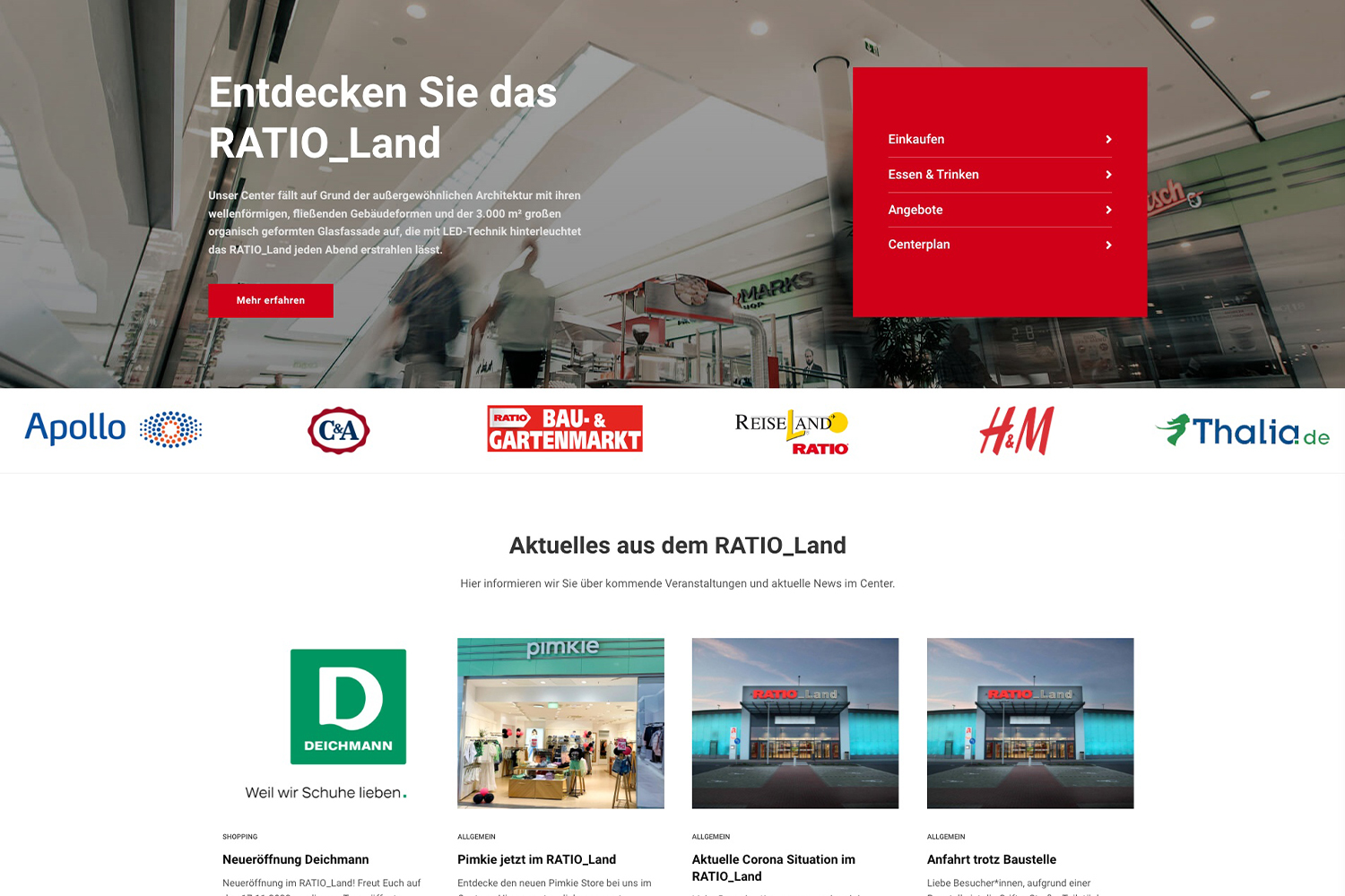 Shop-Darstellung auf der RATIO_Land Webseite