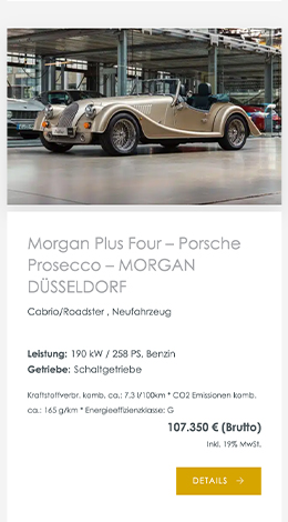 Mobile Darstellung der Angebote auf der Morgan Flaving Webseite